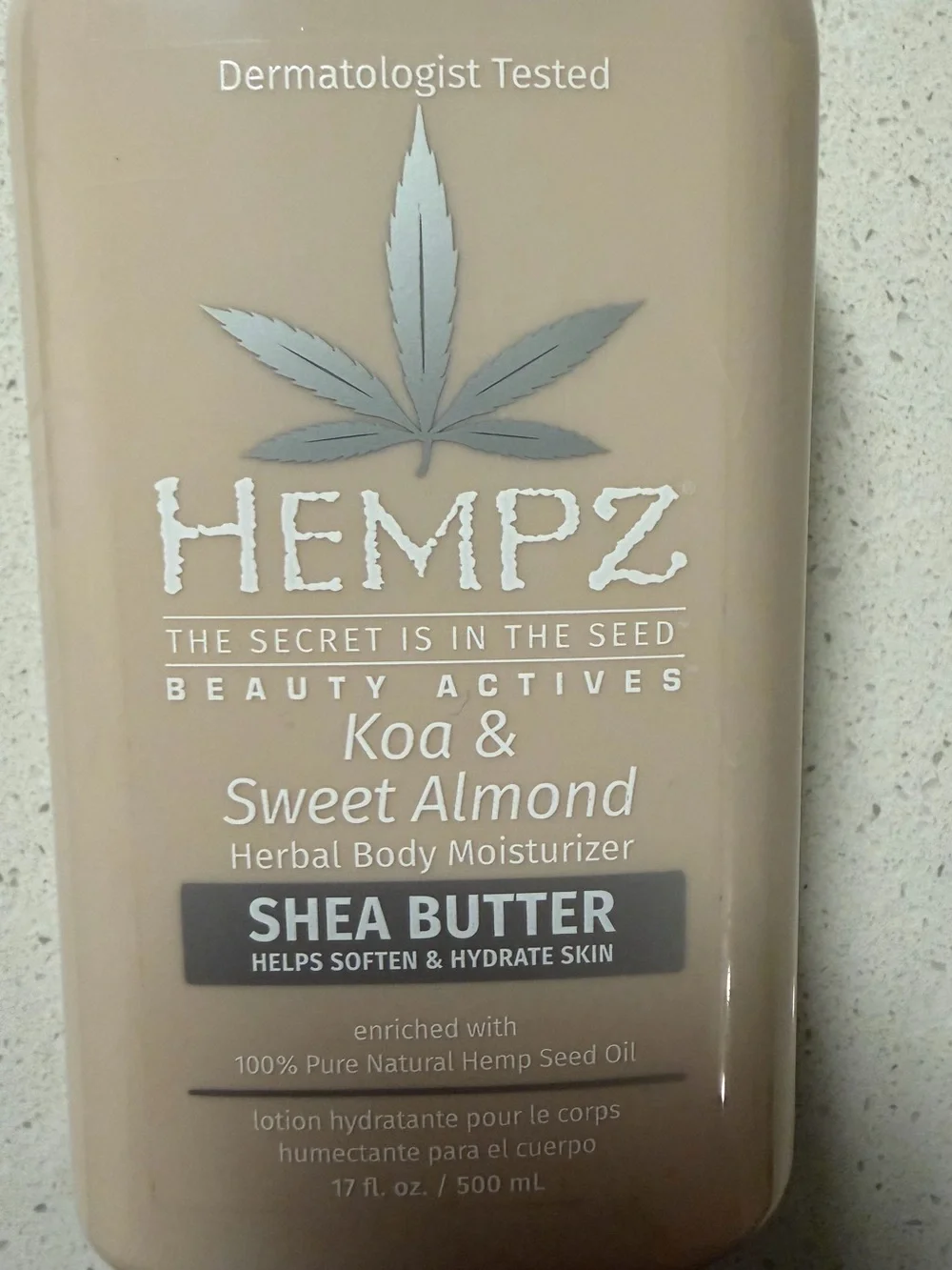 HEMPZ Koa & Sweet Almond Shea Butter Body Moisturizer 17 fl oz / 500 ml - Picture 3 of 6